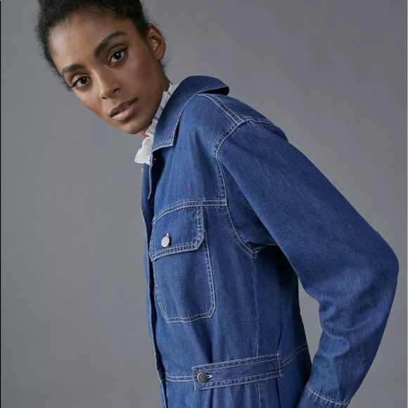 Anthropologie | AYA DENIM UTILITY JUMPSUIT | Sz S - Picture 2 of 11